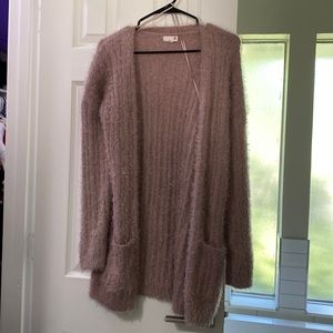 Pink Fluffy Cardigan
